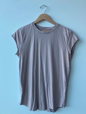 YoungLA Short-Sleeve Crewneck Tee in Taupe